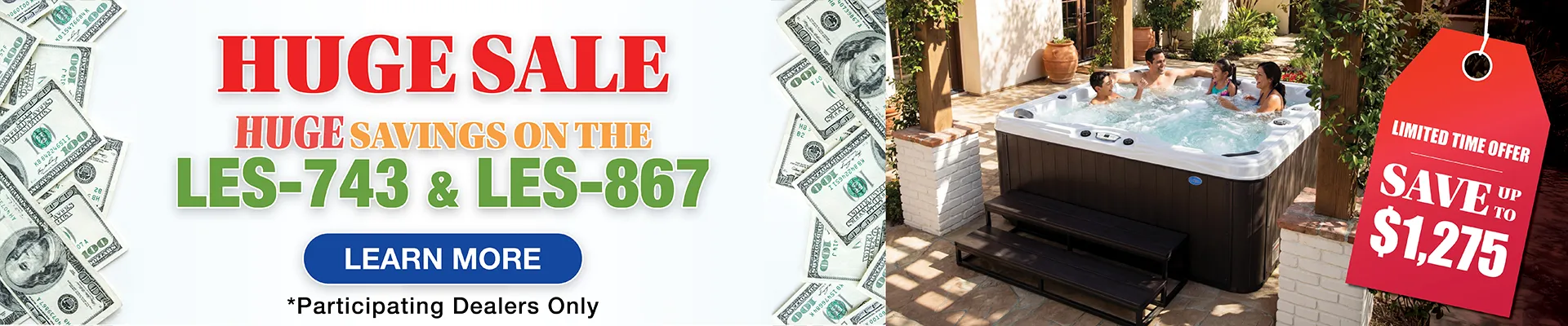 Calspas hot tub being used in a family setting - Joshua Tree